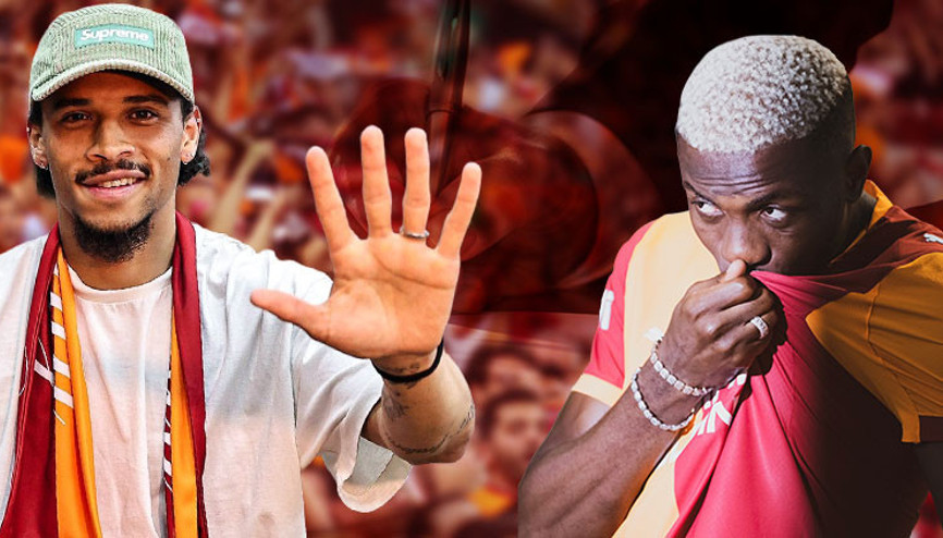 Galatasaraydan Leroy Sane ve Victor Osimhene görkemli imza töreni