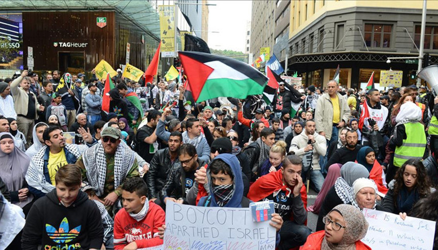 Avustralyada Gazze protestoları: İsrailin saldırılarını durdurması talep edildi