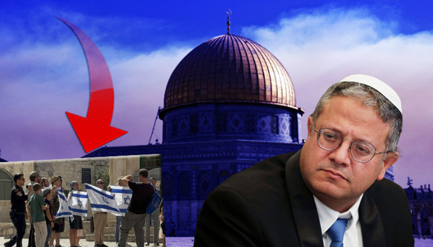 Ben Gvir Mescid-i Aksayı bastı: İşgalciler Aksanın avlusunda ayin düzenledi Dışişlerinden sert açıklama