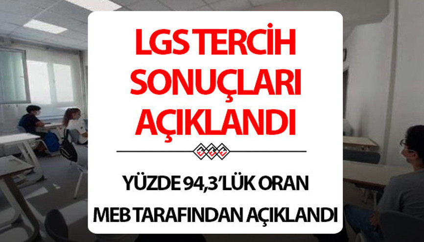 LGS TERCİH SONUÇLARI SORGULAMA EKRANI MEB.GOV.TR (T.C NO İLE TIKLA ÖĞREN SORGULA): Yüzde 94,3 verisi açıklandı.. LGS yerleştirme sonuçları nasıl sorgulanır