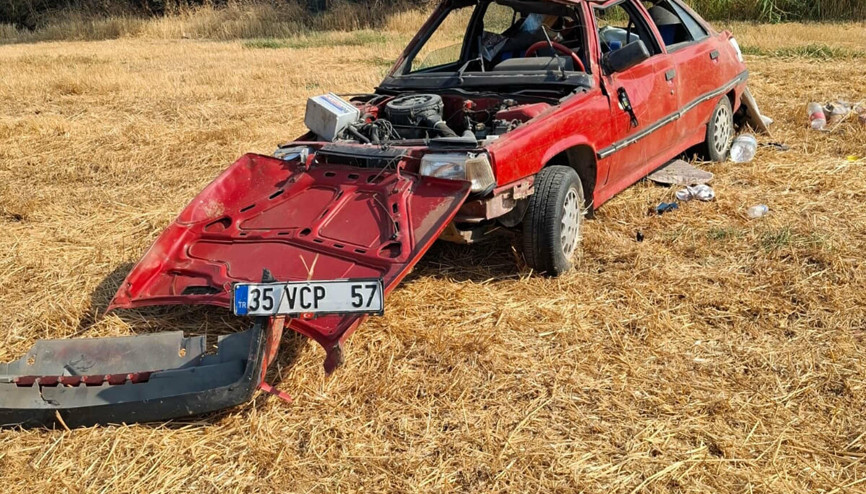 Takla atan otomobilin sürücüsü öldü