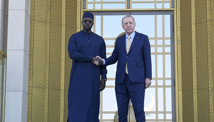Cumhurbaşkanı Erdoğan, Senegal Başbakanı Sonkoyu resmi törenle karşıladı