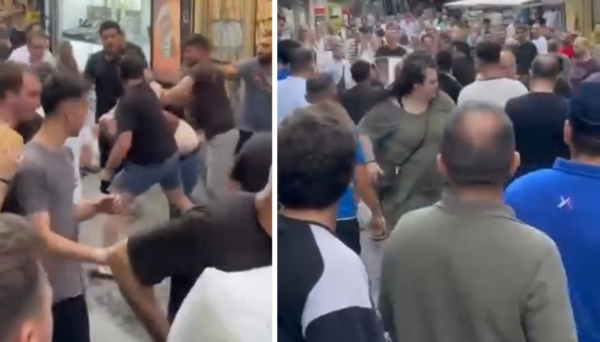 Fatihte esnaf kavgasında ortalık karıştı Çekpasla saldırdı