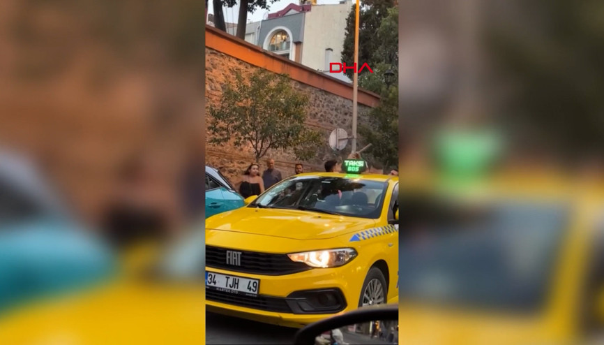 Nişantaşı’nda yol verme kavgasında sopayla kadının üzerine yürüdü