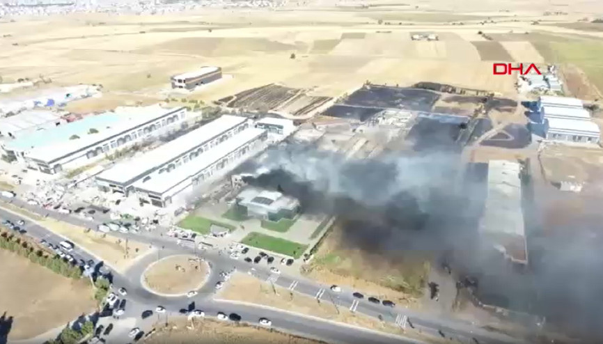 Tekirdağda tekstil fabrikasında yangın