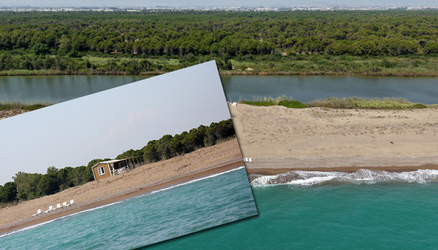 Antalyada görüldü kime ait olduğu bilinmiyor Arkası nehir, önü deniz manzaralı sahilkondu