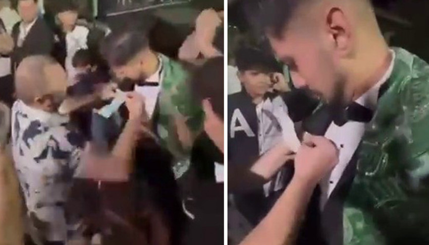 Düğünde damada sıra dışı takı: Davetliler şaşkına döndü