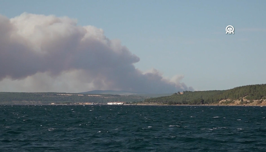 Çanakkale’nin Gelibolu ilçesinde orman yangını