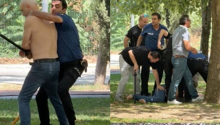 Sokakta dehşet saçtı Götürüldüğü hastaneden kaçıp intihara kalkıştı