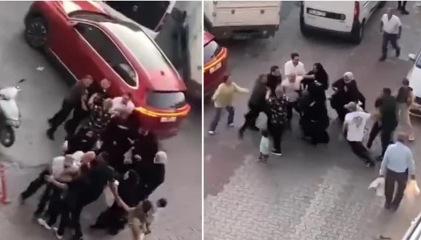 Kağıthane’de komşular park yeri kavgasında birbirine girdi: O anlar kamerada