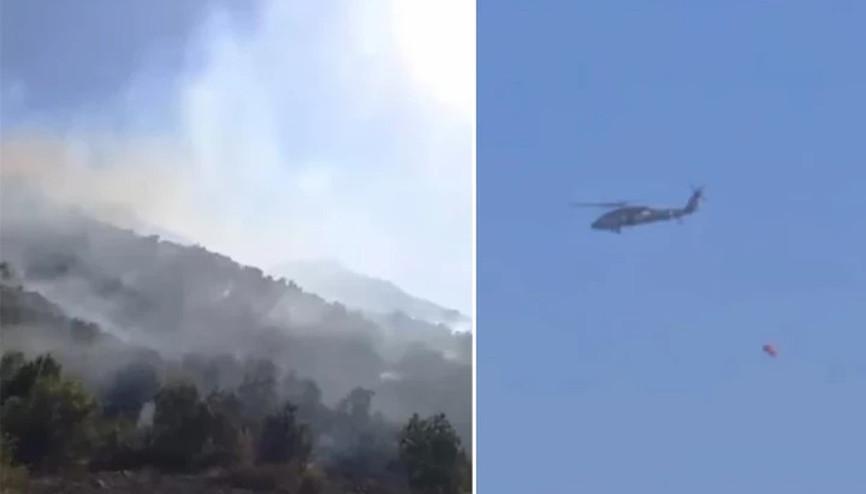 Hakkari Yüksekovada orman yangını Hakkari Yüksekovada orman yangını