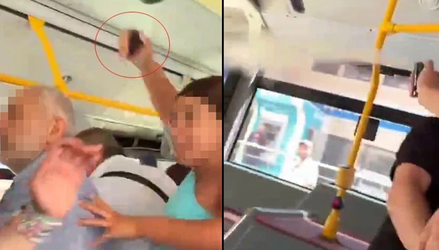 Fatih’te İETT otobüs şoförü ile yolcu arasında çıkan kavgaya biber gazlı müdahale Fatih’te İETT otobüs şoförü ile yolcu arasında çıkan kavgaya biber gazlı müdahale