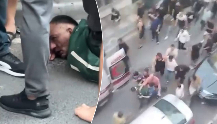 Sokak ortasında kadını bıçakladı, linç edilmekten güçlükle kurtuldu