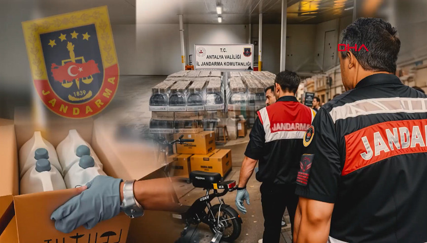 Antalyada sahte-kaçak içki imalatçılarına operasyon; 7 şüpheli yakalandı