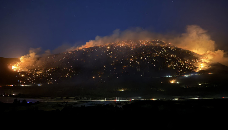Son dakika... Denizlinin Pamukkale ilçesinde orman yangını çıktı