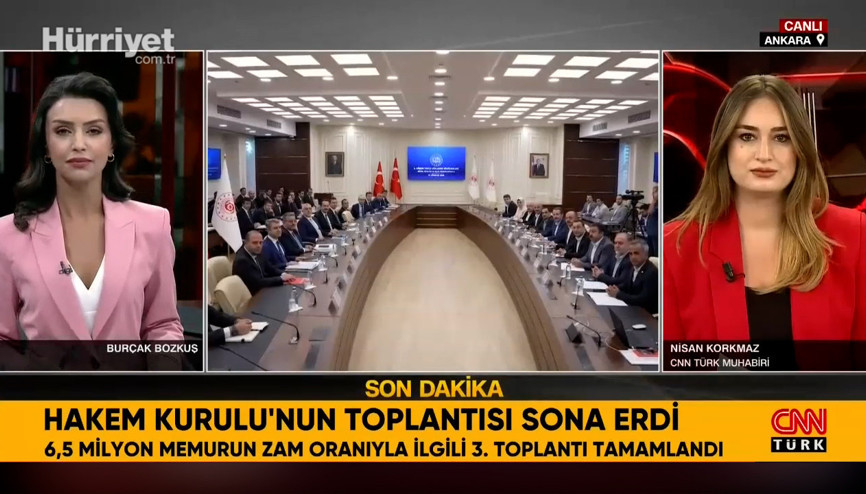 Milyonlarca memurun zam oranı için Hakem Kurulunun toplantısı sona erdi