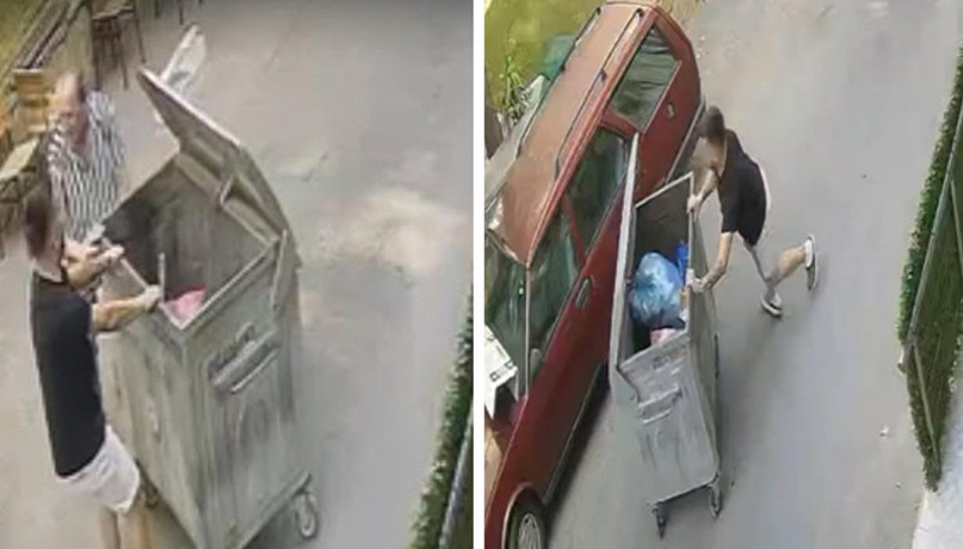 Muğlada yokuş aşağı hareket eden çöp konteynerini durdurdu