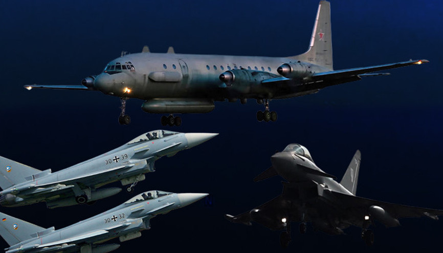 Alman Eurofighterları Rus casus uçağına karşı havalandı: Rusya ve NATO Baltık Denizinde karşı karşıya geldi