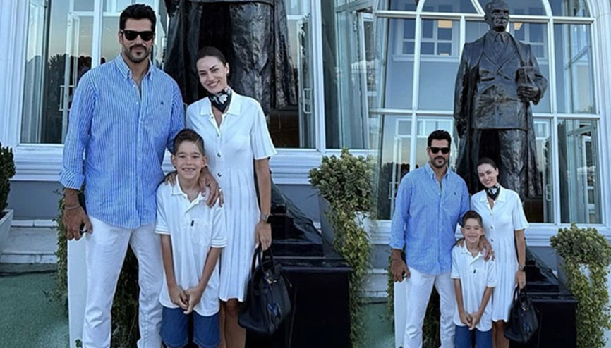 Ünlü çiftin büyük heyecanı... Karan okullu oldu