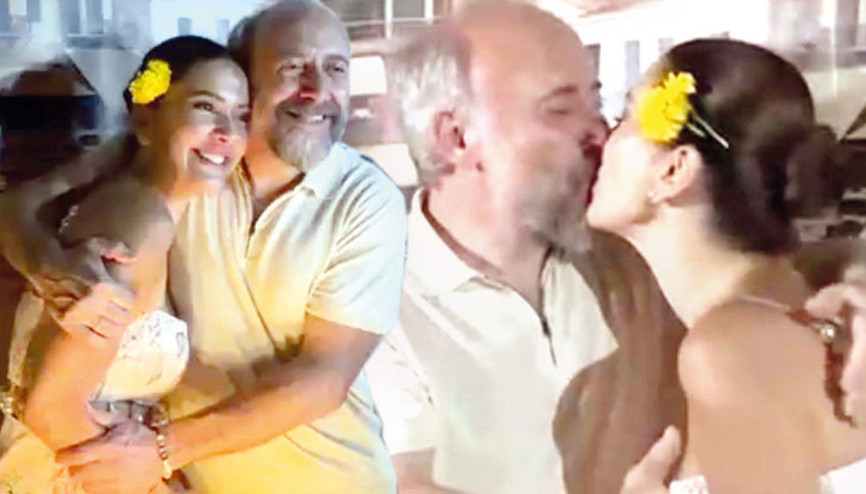 Halit Ergençten Bergüzar Korele 43. yaş öpücüğü