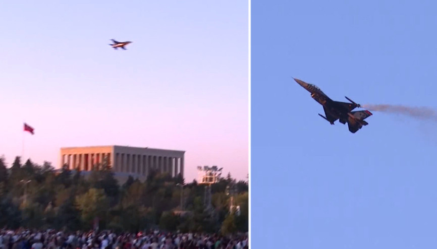 SOLOTÜRK, Büyük Zaferin 103. yılında Ankarada gösteri uçuşu gerçekleştirdi