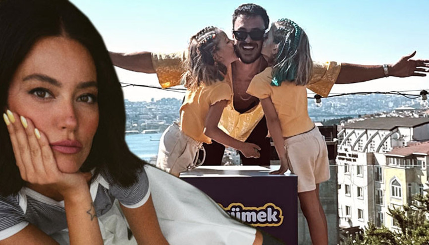 Eski eşler kızları için bir arada... İkizler okullu oldu