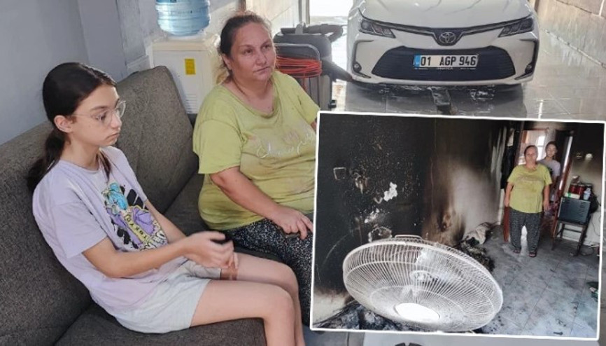 Evi yanan anne-kız oto yıkamacıda yaşamaya başladı