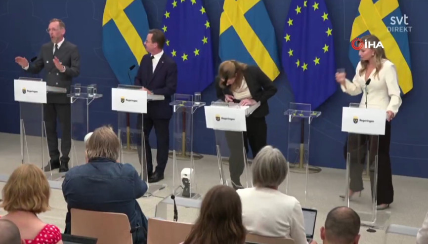 İsveç’in yeni Sağlık Bakanı Lann, basın toplantısı sırasında bayıldı