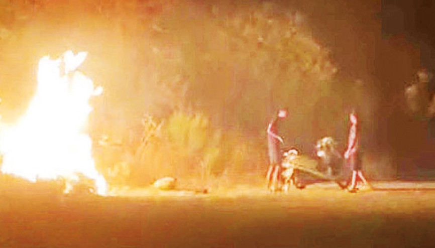 Hainler yakalandı... Alkol döküp yangın çıkardılar