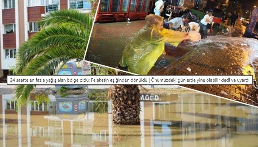 Samsun’un Atakum ilçesinde metrekareye 125 kilo yağış düştü