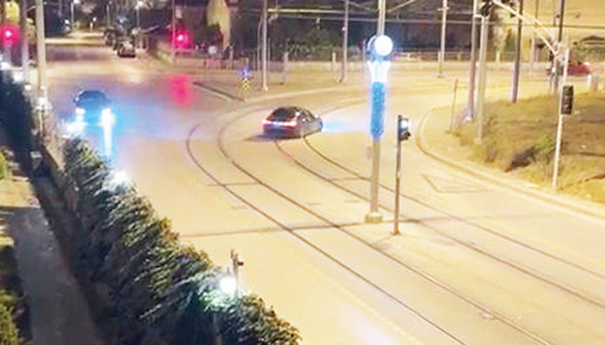 Tramvay yolunda drift’e 55 bin 659 TL ceza