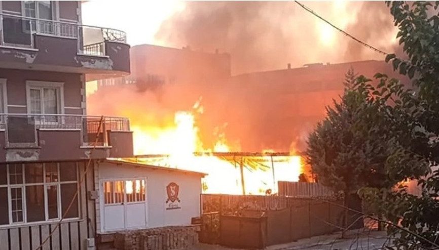 Konyada silah fabrikasında çıkan yangın kontrol altına alındı