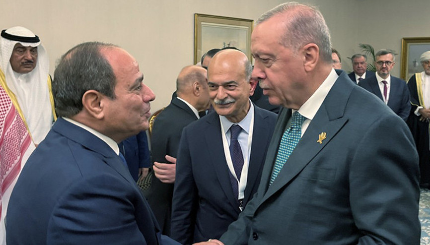 Cumhurbaşkanı Erdoğan, Dohada liderlerle görüştü