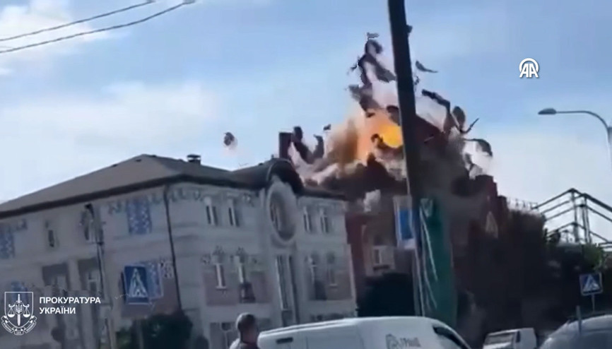 Rusya, Harkive İHA saldırısı düzenledi O anlar kamerada Rusya, Harkive İHA saldırısı düzenledi O anlar kamerada