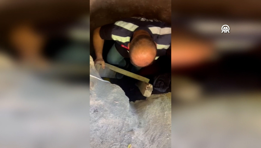 Rüyasında gördüğü için tünel kazarak define arayan anne ile oğlu yakalandı