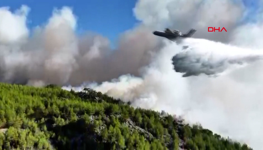 Muğla Köyceğizdeki orman yangınında 2nci gün