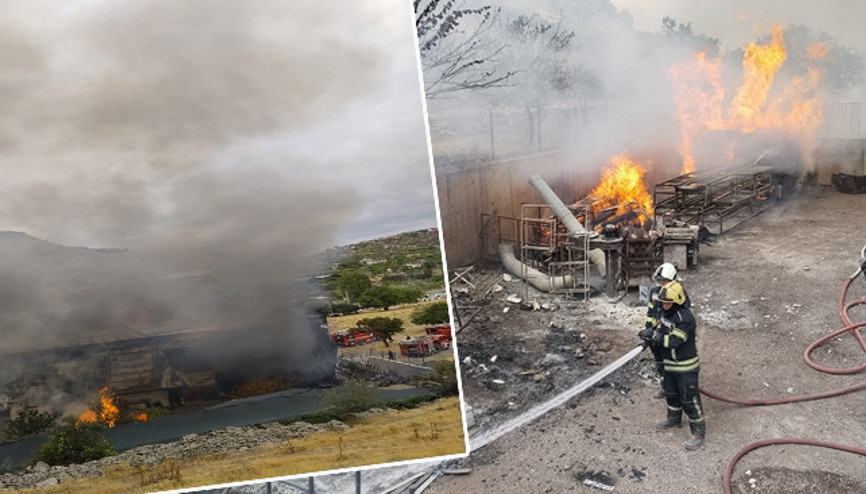 Kayseride mobilya fabrikasındaki yangın kontrol altına alındı