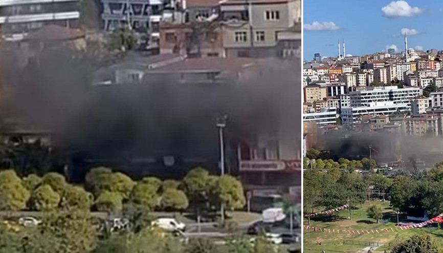 Kağıthanede iş yerinde yangın paniği
