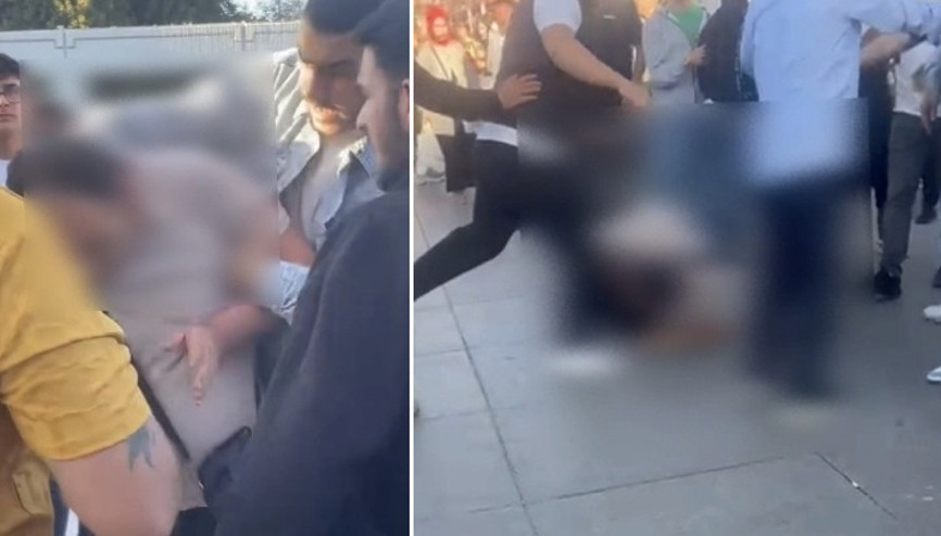 Bakırköyde 16 yaşındaki kız çocuğunun fotoğraflarını çeken şüpheliyi çevredekiler darbetti