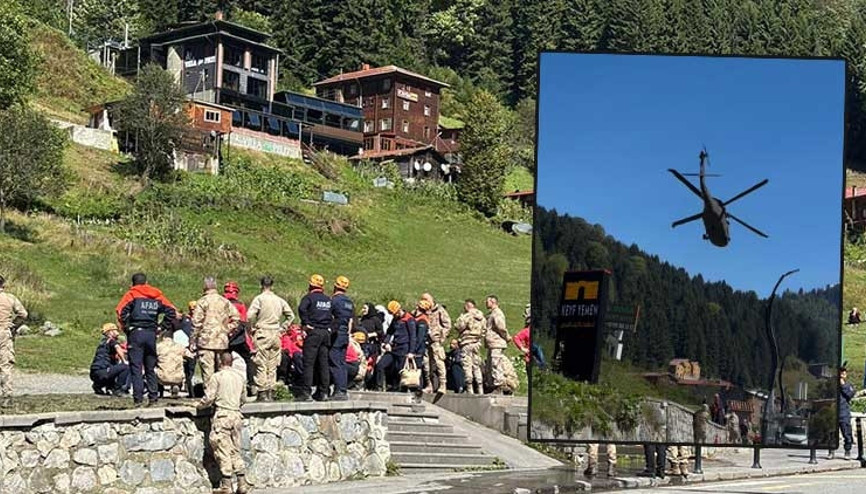 Ayder Turizm Merkezinde mahsur kalan vatandaşlar için tahliye çalışması başlatıldı