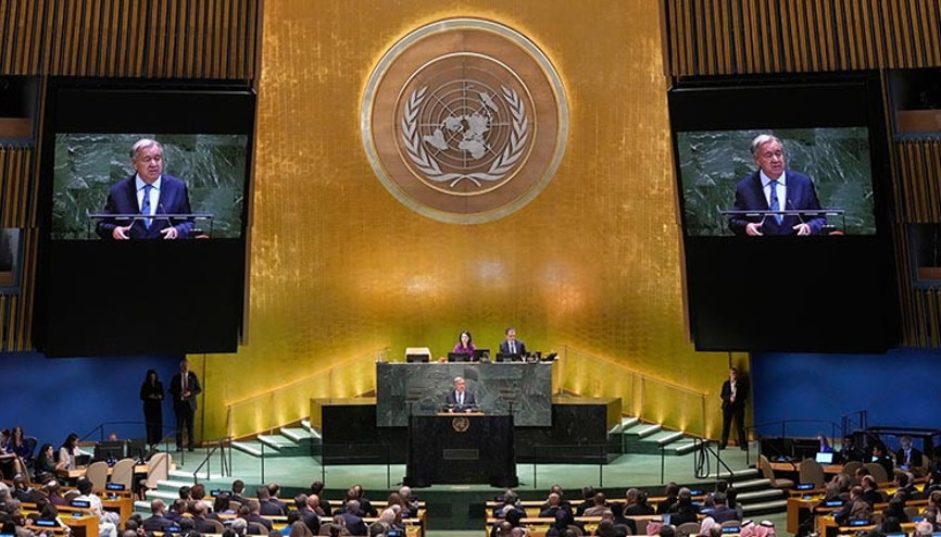 BMde tarihi oturum başladı Trump, dünyaya sesleniyor... Konuşması sırasında prompteri bozuldu