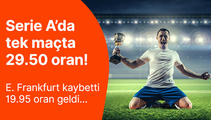 Serie A’da tek maçta 29.50 oran Süper Lig ve Avrupa liglerinde sürpriz sonuçlar yüksek kazandırdı. İşte geride bıraktığımız haftanın en yüksek oranları…