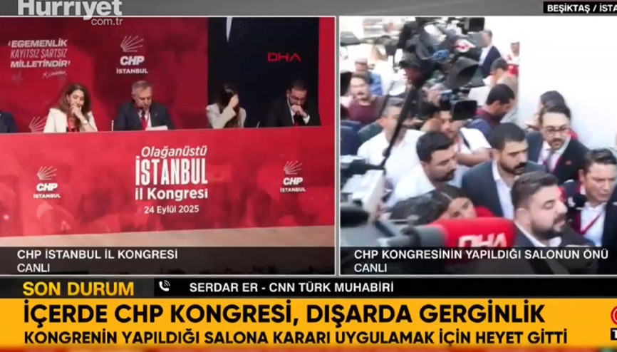İçerde CHP kongresi, dışarıda gerginlik