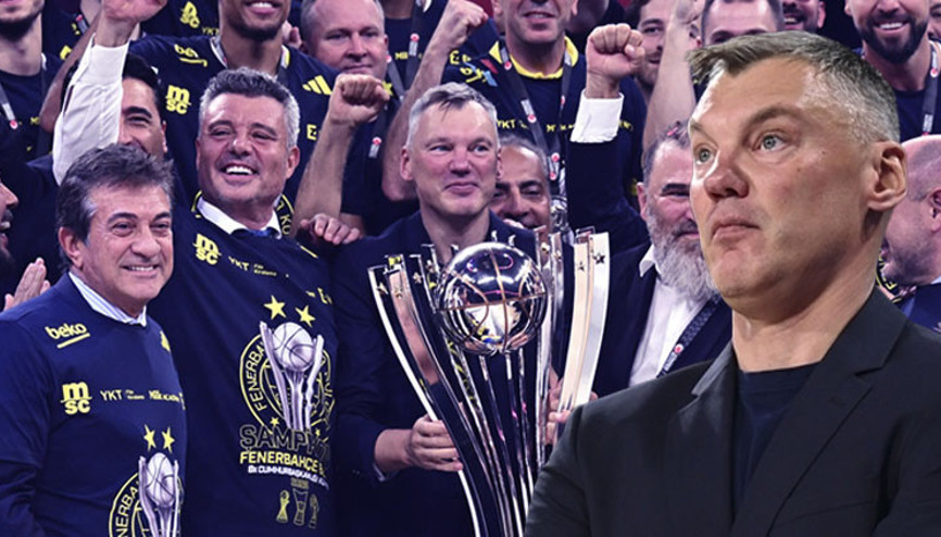 Sarunas Jasikevicius durmuyor 2025 yılında 4. kupa zaferi