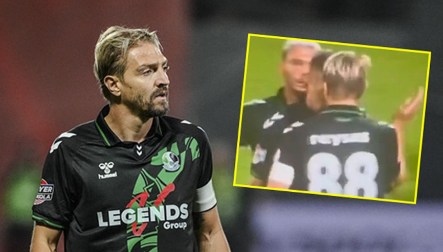 Caner Erkin takım arkadaşına tokat attı, kırmızı kart gördü
