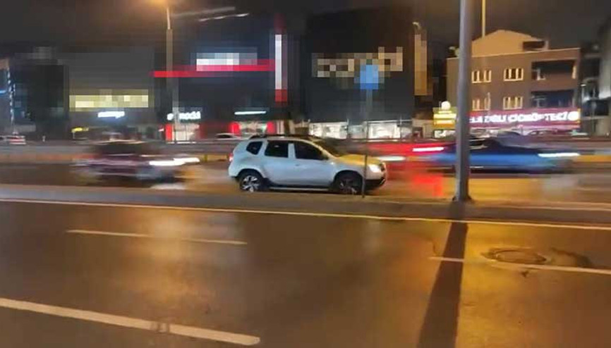 Trafiği tehlikeye attı: Kavşağı kaçırdı, metrelerce ters yönde geri sürdü