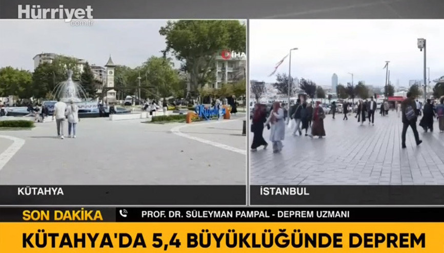 Kütahyada 5.4 büyüklüğünde deprem