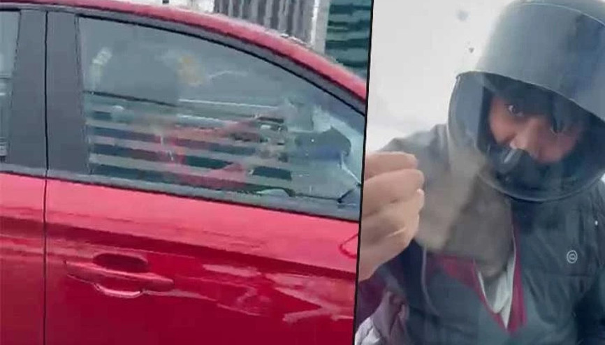 Şişlide trafik tartışması... Aracı yumrukladı Camı indirsene diyerek tehdit etti Şişlide trafik tartışması... Aracı yumrukladı Camı indirsene diyerek tehdit etti