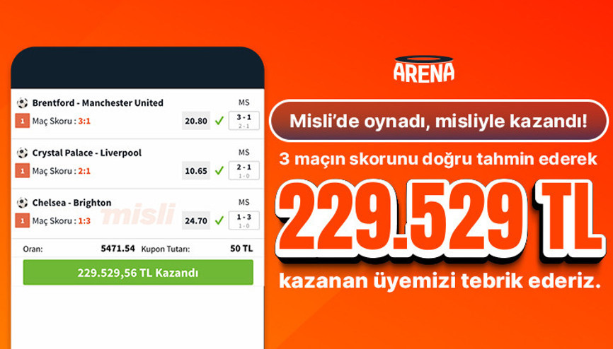 Premier Lig’in Skorlarını Bildi 229.529,56 TL kazandı