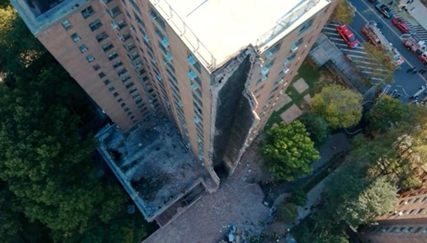 Son dakika... ABDde korku dolu anlar: 20 katlı binada patlama